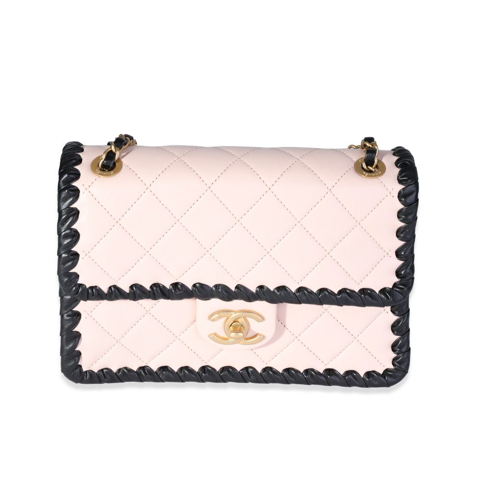 Chanel Beige Lambskin & Black Whipstitch My Own Mini Frame Bag
